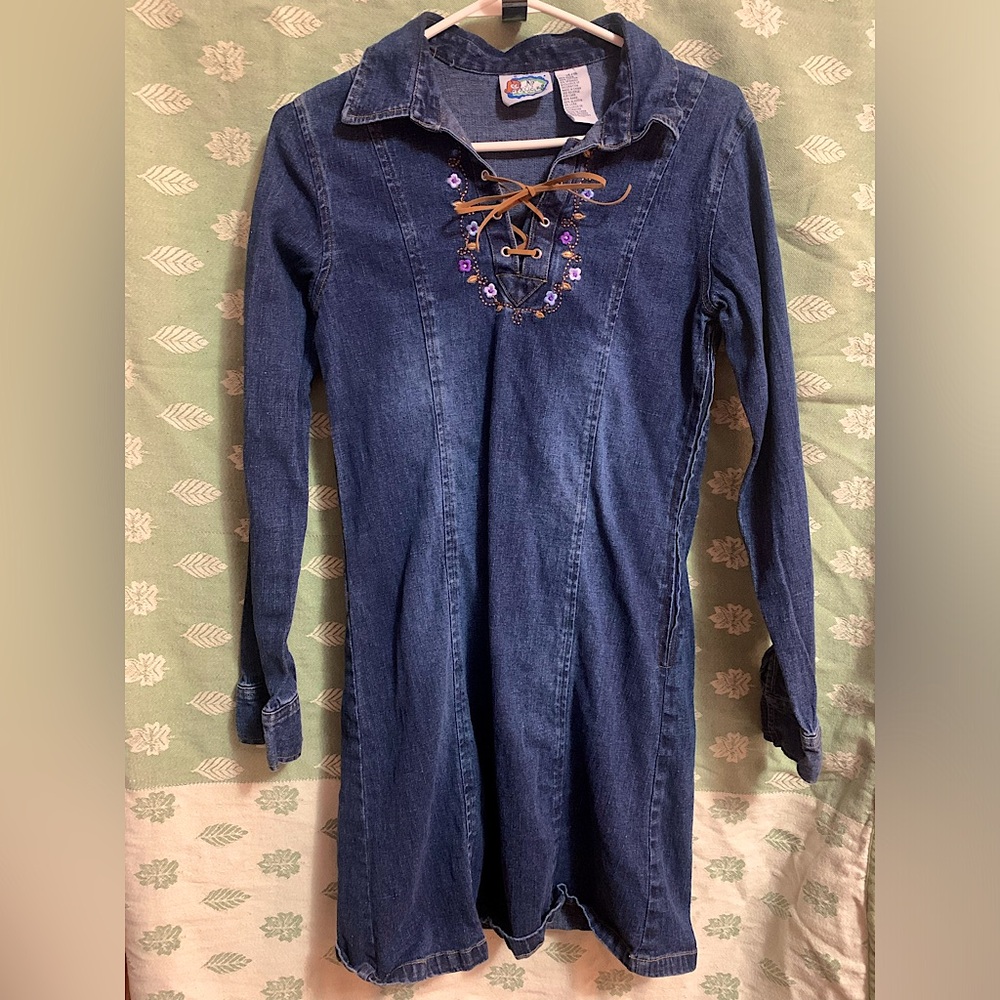 Girls No Kidding Denim Dress (14/16)